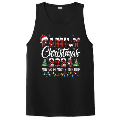 Family Christmas 2024 Matching Squad Santa Red Plaid Xmas PosiCharge Competitor Tank