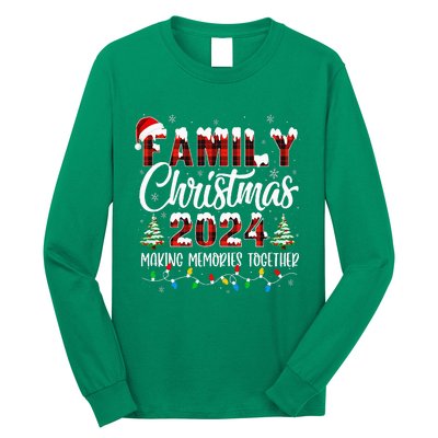 Family Christmas 2024 Matching Squad Santa Red Plaid Xmas Long Sleeve Shirt