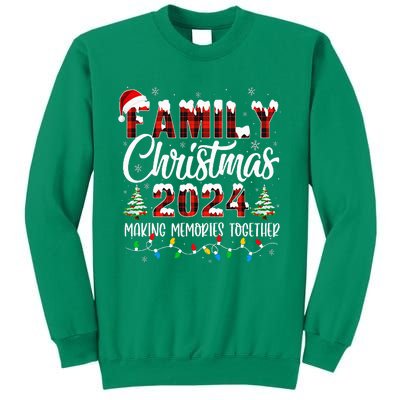 Family Christmas 2024 Matching Squad Santa Red Plaid Xmas Sweatshirt