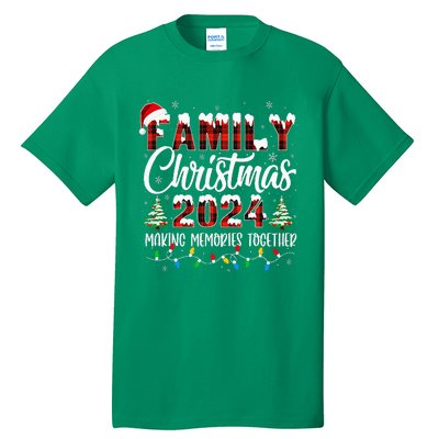 Family Christmas 2024 Matching Squad Santa Red Plaid Xmas Tall T-Shirt