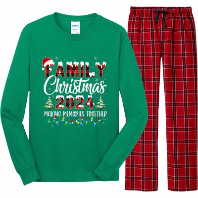 Family Christmas 2024 Matching Squad Santa Red Plaid Xmas Long Sleeve Pajama Set