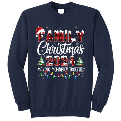 Family Christmas 2024 Matching Squad Santa Red Plaid Xmas Tall Sweatshirt