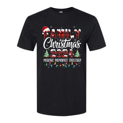 Family Christmas 2024 Matching Squad Santa Red Plaid Xmas Softstyle® CVC T-Shirt