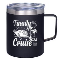 Family Cruise 2025 Family Matching Group Vacation Summer 12oz Stainless Steel Coffee Mug