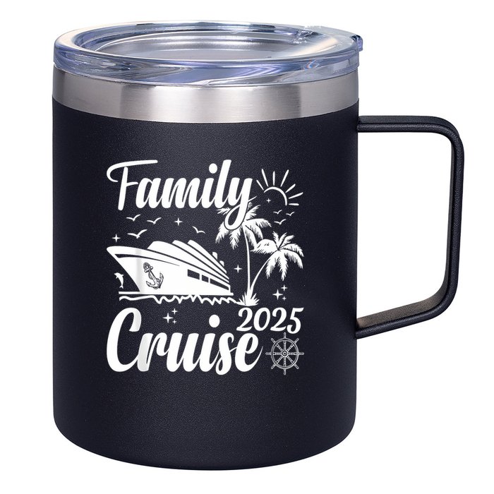 Family Cruise 2025 Family Matching Group Vacation Summer 12oz Stainless Steel Coffee Mug