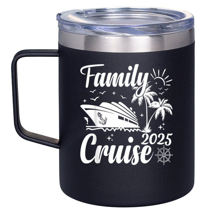 Family Cruise 2025 Family Matching Group Vacation Summer 12oz Stainless Steel Coffee Mug