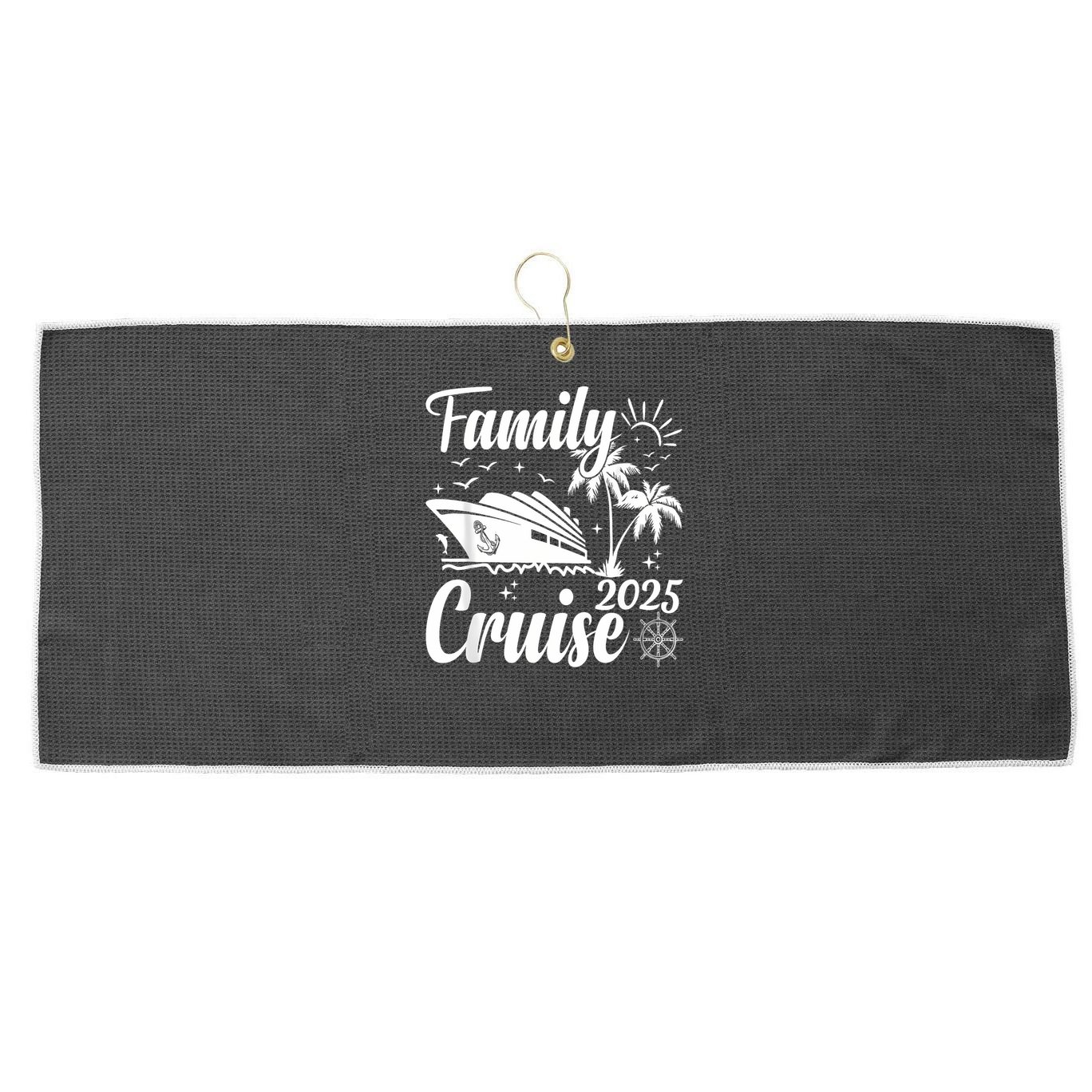 Family Cruise 2025 Family Matching Group Vacation Summer Large Microfiber Waffle Golf Towel