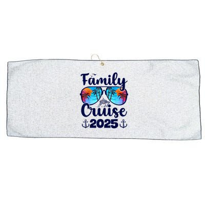Family Cruise 2025 Family Vacation Matching Family Group Large Microfiber Waffle Golf Towel