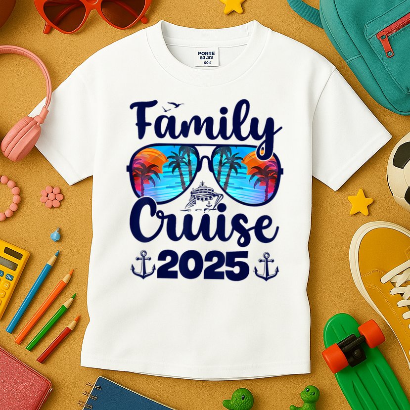 Family Cruise 2025 Family Vacation Matching Family Group Kids T-Shirt