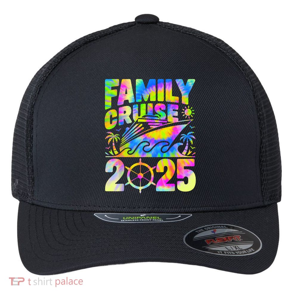 Family Cruise 2025 Matching Vacation 2025 Family Cruise Flexfit Unipanel Trucker Cap