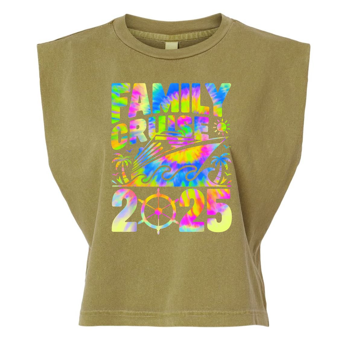 Family Cruise 2025 Matching Vacation 2025 Family Cruise Garment-Dyed Women's Muscle Tee