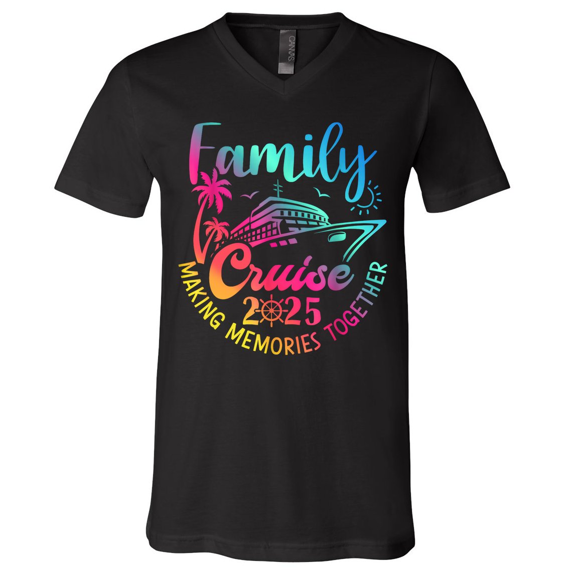 Family Cruise 2025 Summer Vacation Matching Family Cruise  V-Neck T-Shirt