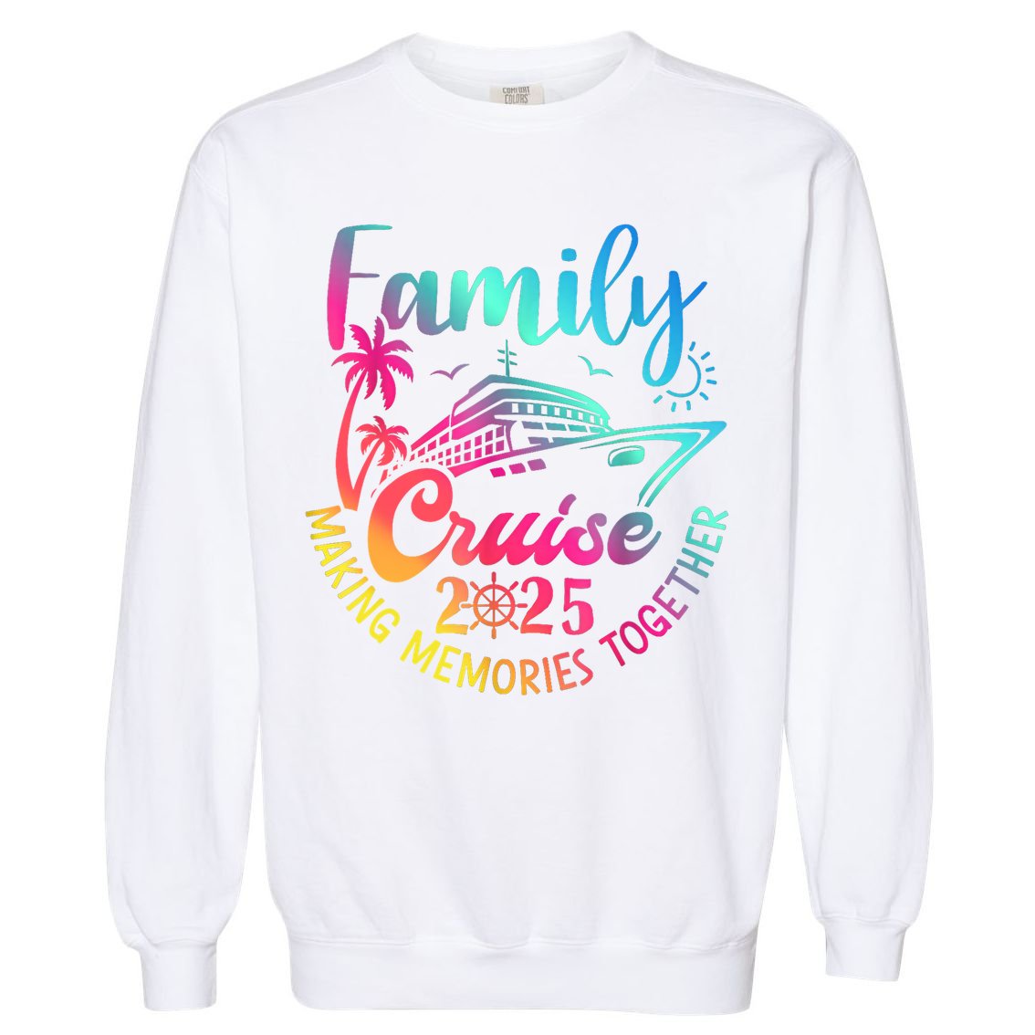 Family Cruise 2025 Summer Vacation Matching Family Cruise  Garment-Dyed Sweatshirt
