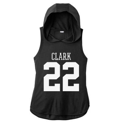 Funny Clark 22 Iowa Basketball Gift Ladies PosiCharge Tri-Blend Wicking Draft Hoodie Tank