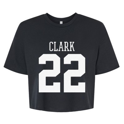 Funny Clark 22 Iowa Basketball Gift Bella+Canvas Jersey Crop Tee