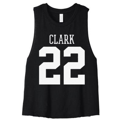 Funny Clark 22 Iowa Basketball Gift Women's Racerback Cropped Tank