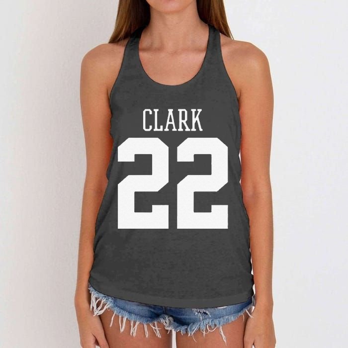 Funny Clark 22 Iowa Basketball Gift Women's Knotted Racerback Tank