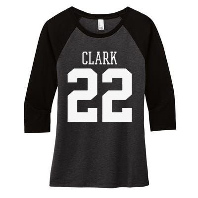 Funny Clark 22 Iowa Basketball Gift Women's Tri-Blend 3/4-Sleeve Raglan Shirt