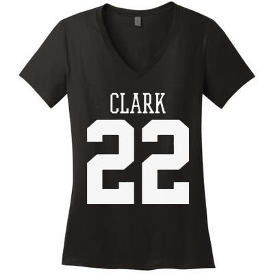 Funny Clark 22 Iowa Basketball Gift Women's V-Neck T-Shirt