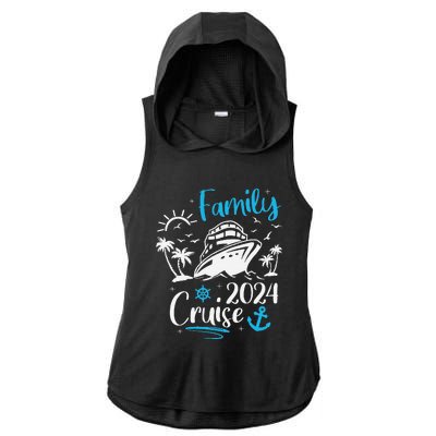 Family Cruise 2024 Making Memories Family Vacation Trip 2024  Ladies PosiCharge Tri-Blend Wicking Draft Hoodie Tank