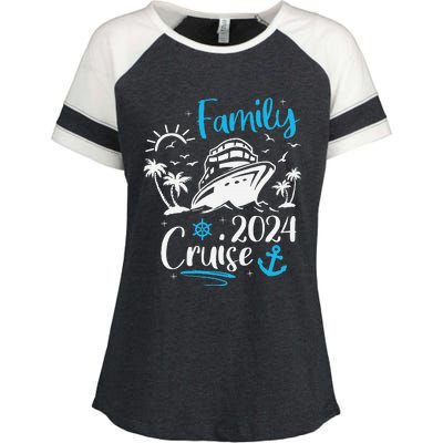 Family Cruise 2024 Making Memories Family Vacation Trip 2024  Enza Ladies Jersey Colorblock Tee