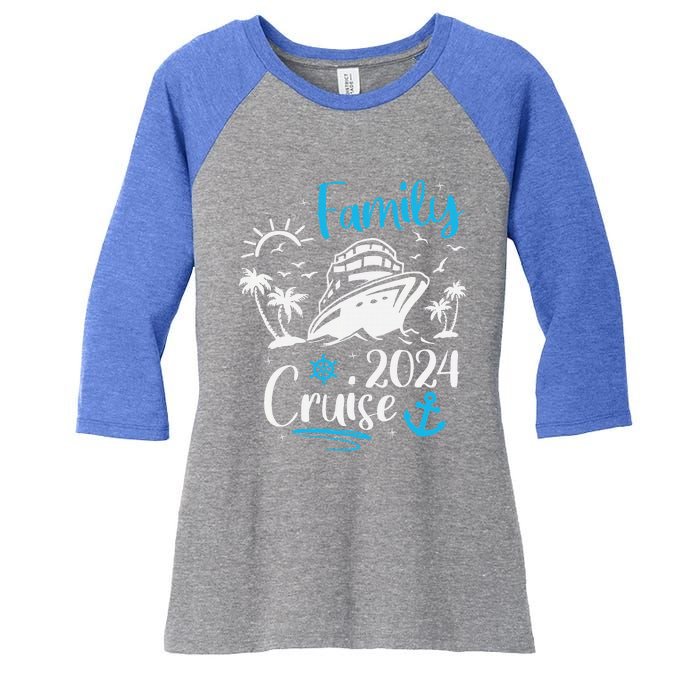 Family Cruise 2024 Making Memories Family Vacation Trip 2024  Women's Tri-Blend 3/4-Sleeve Raglan Shirt