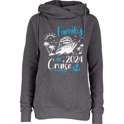 Family Cruise 2024 Making Memories Family Vacation Trip 2024  Womens Funnel Neck Pullover Hood