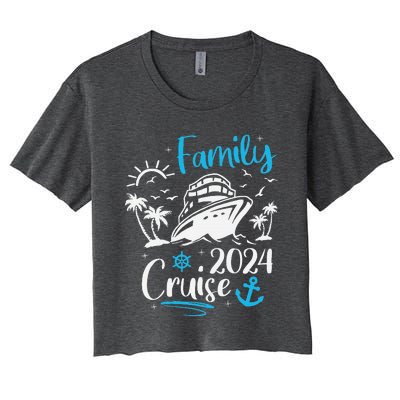 Family Cruise 2024 Making Memories Family Vacation Trip 2024  Women's Crop Top Tee