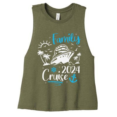 Family Cruise 2024 Making Memories Family Vacation Trip 2024  Women's Racerback Cropped Tank