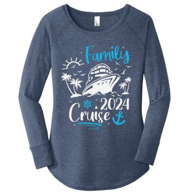 Family Cruise 2024 Making Memories Family Vacation Trip 2024  Women's Perfect Tri Tunic Long Sleeve Shirt