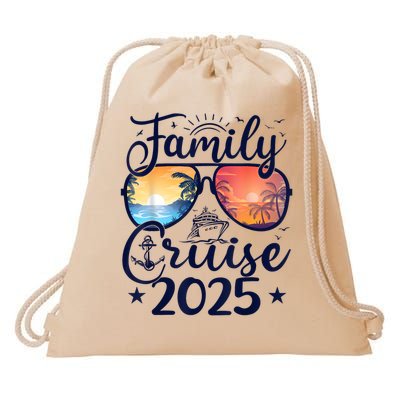 Family Cruise 2025 Summer Vacation Matching Family Cruise Drawstring Bag