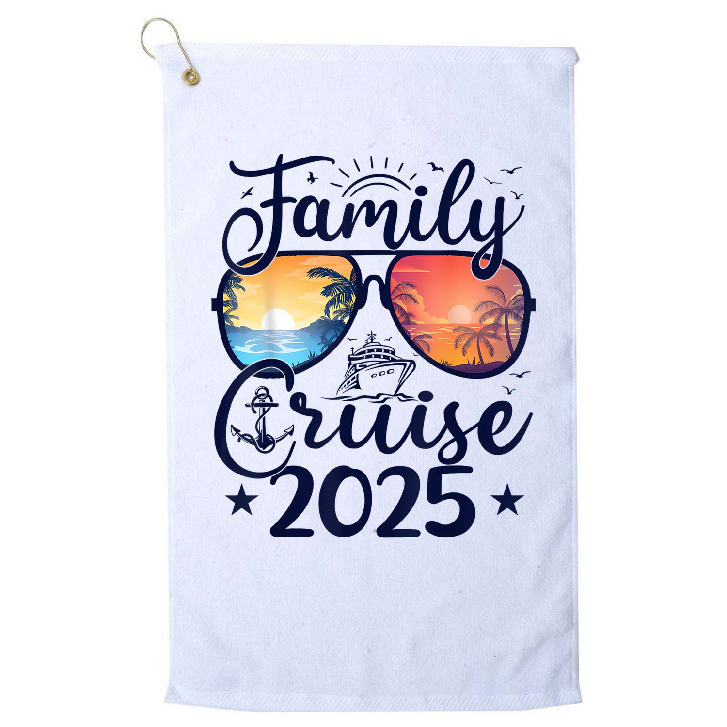 Family Cruise 2025 Summer Vacation Matching Family Cruise Golf Towel