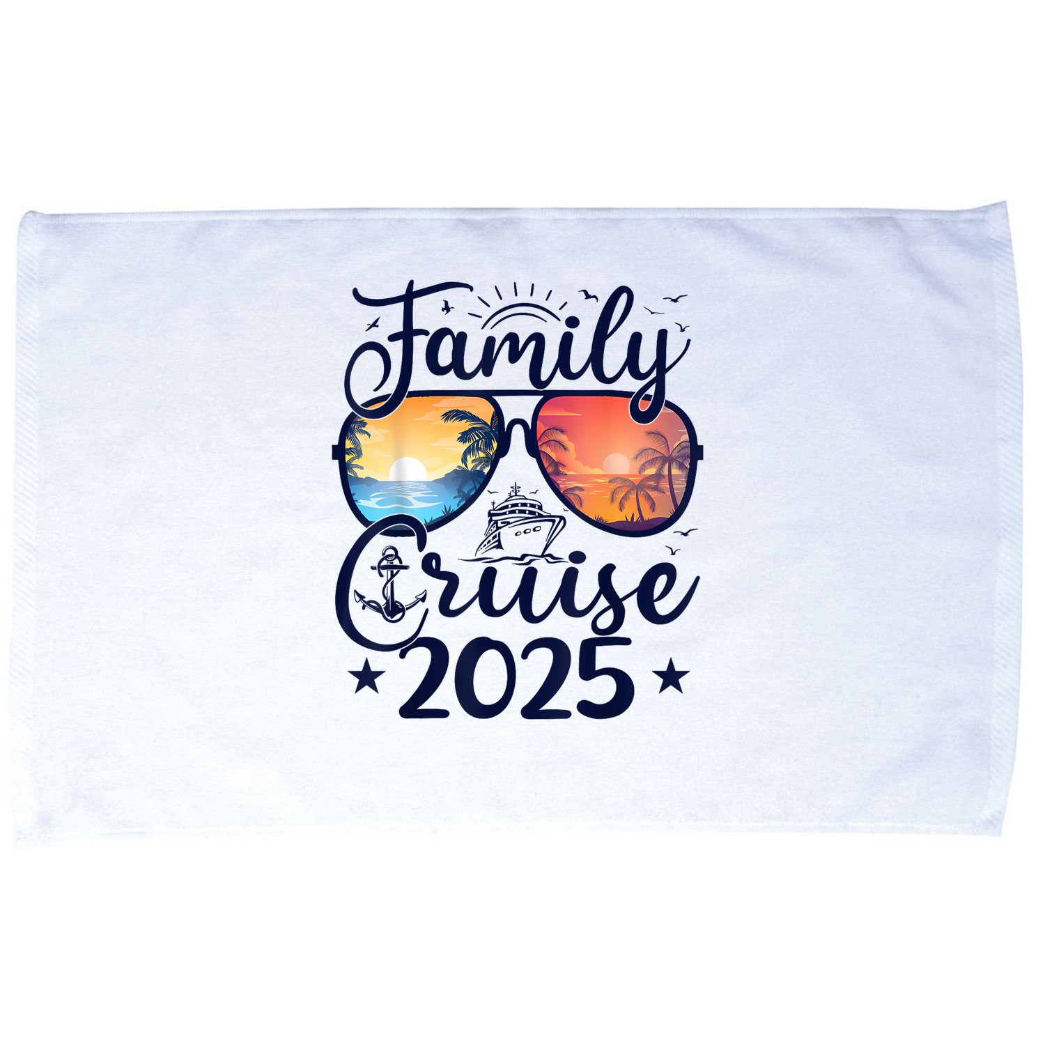 Family Cruise 2025 Summer Vacation Matching Family Cruise Microfiber Hand Towel
