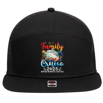 Family Cruise 2025 Vacation Trip Family Matching Cruise Ship 7 Panel Mesh Trucker Snapback Hat