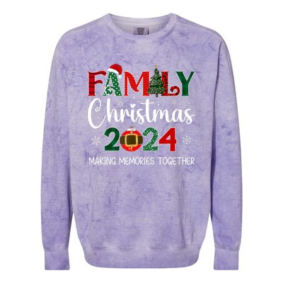 Family Christmas 2024 Matching Outfit Xmas Squad Santa Group Colorblast Crewneck Sweatshirt