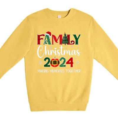 Family Christmas 2024 Matching Outfit Xmas Squad Santa Group Premium Crewneck Sweatshirt