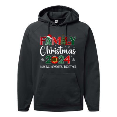 Family Christmas 2024 Matching Outfit Xmas Squad Santa Group Performance Fleece Hoodie