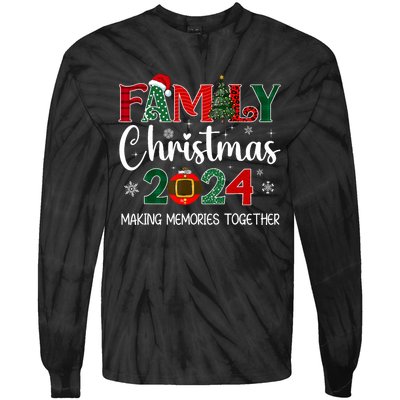 Family Christmas 2024 Matching Outfit Xmas Squad Santa Group Tie-Dye Long Sleeve Shirt