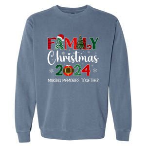 Family Christmas 2024 Matching Outfit Xmas Squad Santa Group Garment-Dyed Sweatshirt