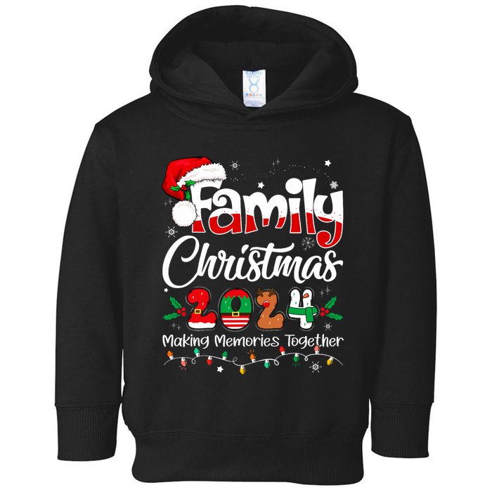 Family Christmas 2024 Matching Outfit Xmas Squad Santa Toddler Hoodie