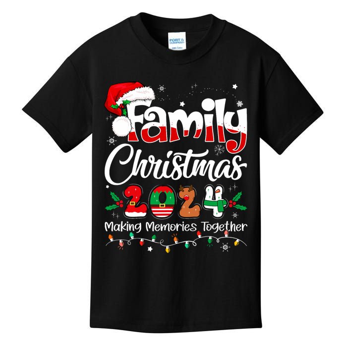 Family Christmas 2024 Matching Outfit Xmas Squad Santa Kids T-Shirt