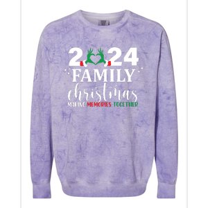 Family Christmas 2024 Making Memories Together Colorblast Crewneck Sweatshirt