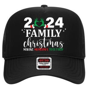 Family Christmas 2024 Making Memories Together High Crown Mesh Back Trucker Hat