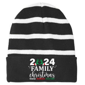 Family Christmas 2024 Making Memories Together Striped Beanie with Solid Band