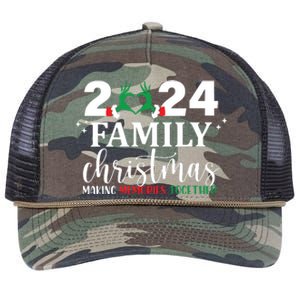 Family Christmas 2024 Making Memories Together Retro Rope Trucker Hat Cap