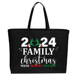 Family Christmas 2024 Making Memories Together Cotton Canvas Jumbo Tote