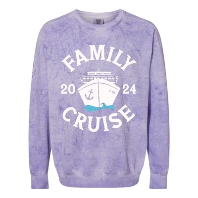 Family Cruise 2024 Cruise Family Matching Group Squad 2024 Colorblast Crewneck Sweatshirt