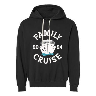 Family Cruise 2024 Cruise Family Matching Group Squad 2024 Garment-Dyed Fleece Hoodie