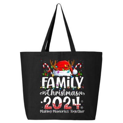 Family Christmas 2024 Matching Squad Santa Elf Funny Xmas 25L Jumbo Tote