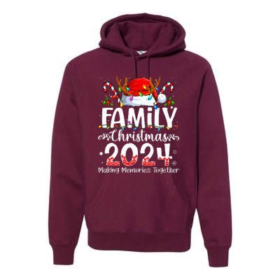 Family Christmas 2024 Matching Squad Santa Elf Funny Xmas Premium Hoodie